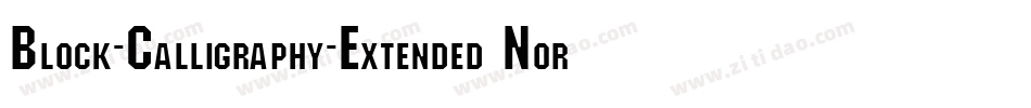 Block-Calligraphy-Extended Normal字体转换